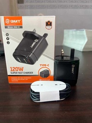 Pengecas Asal BMT-01- 120W Jenis C Penyesuai Pengecas Telefon Mikro BMT-Bm 01 Pengecas Pantas 3.0 Se