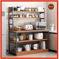 Modern Kitchen Rack Cabinet Storage Rack With Metal Frame Design | Rak Dapur Ikea