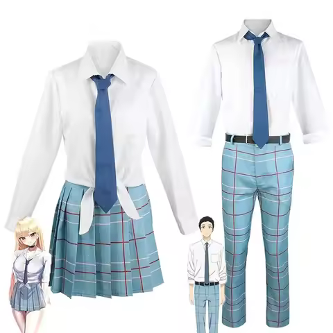 Anime My Dress-Up Darling Kitagawa Marin Cosplay Costume Gojo Wakana Adult Women Girl Men JK Skirt S