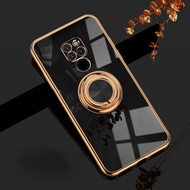 6D electroplated case For Huawei Mate 20 Mate20 pro Casing Fashionable anti-drop ring holder phone Case