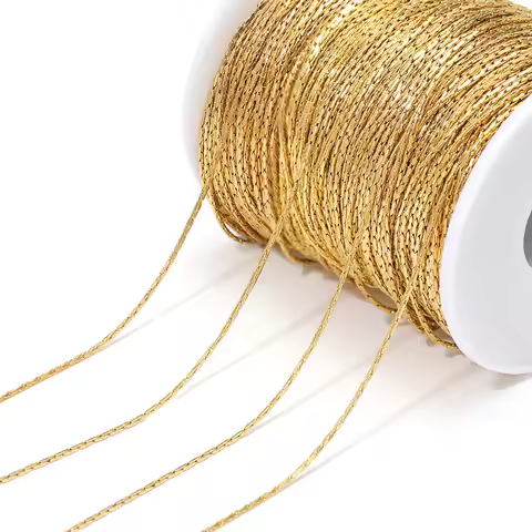 5 Meters Stainless Steel Gold Wire 0.3mm 0.4mm 0.5mm Thin Chain Bulk for Bracelets Chain Necklace DI