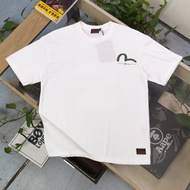 EVISU/God of Fortune 2026 Classic Round Neck Short-Sleeved T-Shirt Men Women Japanese Original Desig