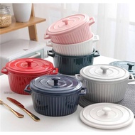 🔥LAKU KERAS🔥  VIRAL CERAMIC BOWL MADAM KING NILAI.  Size : 7" Diameter x 3" High Inclusive 7" Lid  H