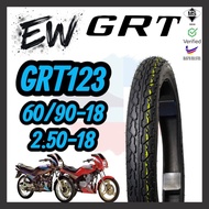 TAYAR MOTORCYCLE GRT123 TUBELESS SOTONG GRIP 60/90-18 2.50-18 TAHUN 2025