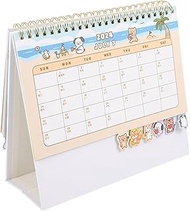 NOLITOY Small Desk Calendar 2024 Standing Flip Calendar Cute Desktop Calendar Planner Stand Up Calendar 2023-2024 for Easy Planning in Office Home and School A