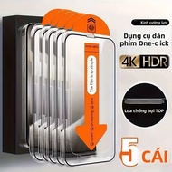 Bộ 5 Bảo Vệ Màn Hình Riêng Tư Cho iPhone 16/16e/15/14/13/12/11 Pro Max XS XR 17 Plus Mini 4K Kính Cư