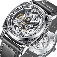 22X Luxury Hollow Mechanical Watch Men Exquisite Carving Steampunk Skeleton Automatic Self-win vuZ