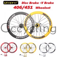 Litepro S42 Folding Bike WheelSet 349 406 451 16/20inch Double Wall Rims Disc Brake V Brake Hub 100mm 135mm 8-9-10-11 Speed Wheelset