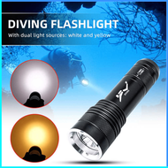 COD Genwiss Senter LED Diving Waterproof Warm dan Cool White T6 / senter diving selam tahan lama ant