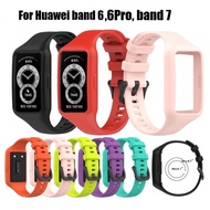 🔥New🔥 2 in 1 Huawei band 6 Strap Huawei band 7 Case Soft Silicone Sports Honor band 6 Strap Smart Watchband huawei band 6 Case huawei band 6 Screen Protector Huawei Watchband Smartwatch Accessory