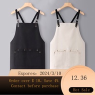 superior products2023New Apron Pure Cotton Cooking Kitchen Household Catering Special CustomizationlogoPrinted Internet
