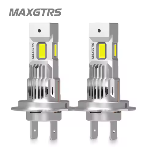Maxgtrs 2Pcs Turbo H7 LED Front Headlight Bulbs 28000LM CANBUS Mini Size H7 LED High Low Beam Vehicl