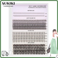 SUKIKII 400Pcs Lash Clusters, Wispy with Applicator and Lash Bond&Seal Lash Extension Kit, Volume Mi