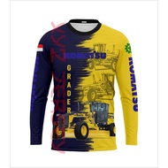 Komatsu Grader Motorcycle Fullprint T-shirt, Drifit material