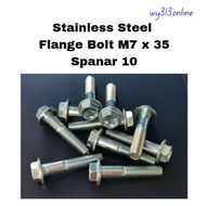 M7x35 Spanar 10 Stainless Steel Flange bolt Honda headbolt (1pc)