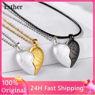 👫2PCS magnetic necklace for couple Necklace for gf and bf heart Necklace pawnable 18k gold pawnable necklace couple love 2pcs silver necklace for men Women Fashion Pendants Valentine's Day Gift Jewelry couples gift ideas necklace for friendship 2