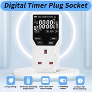 Digital Timer Plug Socket, Smart Timer Switch Programmable Electronic Timing Socket AC 230V UK Plug 
