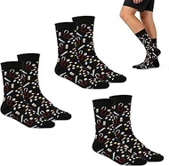 3 pairs of colourful men's socks, ideal as a gift for men, socks are perfect for spring, autumn, lei