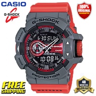 Original G-Shock GA400 Men Sport Watch Japan Quartz Movement Dual Time Display 200M Water Resistant Shockproof and Waterproof World Time LED Auto Light Sports Wrist Watches with 4 Years Warranty GA-400-4B (Free Shipping Ready Stock)