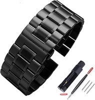 Diesel Brushed Stainless Steel Watch Band Strap 24mm/26mm/28mm/30mm Metal Replacement Bracelet with Double-Lock Deployment Clasp Replacement for Men's Diesel DZ1510