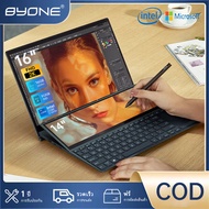 BYONE 16"+14"2K โน๊ตบุ๊ค Intel Core i9-10885H 16GB RAM 512GB 1TB SSD Laptop Computer Windows 11 Pro 