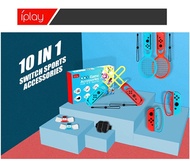 Brand New iPlay 10 IN 1 Nintendo Switch Sports Accessories Bundle (Leg Straps Tennis Rackets etc)