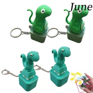 JUNEGOODS Button Keychains, Rechargeable Portable Lizard Sounding Keychain,  Stress&Anxiety Relief F