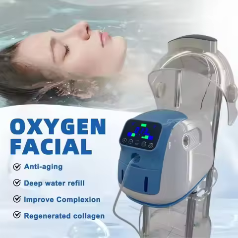 7 Colors LED Therapy Machine Nano Oxygen Infusion Skincare Device Facial LED Oxygen Dome Machine Jet