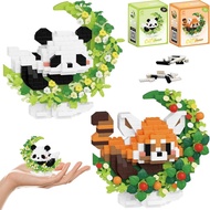 Mini Building Blocks Panda Set of 2 Clamping Blocks Panda Building Blocks Set Animals Figures Clampi
