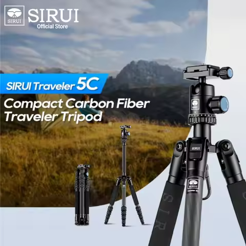 SIRUI Carbon Camera Tripod SIRUI Lightweight Carbon Fiber Camera Tripod 1.38M With 360° Ball Head Ar