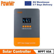PowMr MPPT 60A Solar Charger Controller 12V 24V 36V 48V Auto Lifepo4 Battery Charger Solar Panel Reg