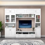 Tv Cabinet Background Wall Cabinet Modern Simple Living Room Integrated Combination Wall Cabinet Small Apartment TV Cabinet High
