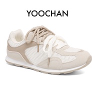PVN Yoochan Sepatu Sneakers Wanita Sport Shoes Grey Cream Choco 368