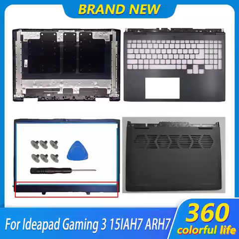For Ideapad Gaming 3 15IAH7 ARH7 2022 Laptop LCD Screen Back Cover Front Bezel Palmrest Upper Top Lo