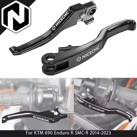NICECNC Shorty Brake Clutch Lever For KTM 690 Enduro R 690 SMC R 2014-2023 Husqvarna 701 Enduro SM 1