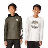 【全新】Timberland男大童上衣 秋冬長袖薄T 兩件組L