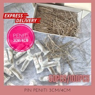 [36PCS] STAINLESS STEEL PIN JARUM PENITI TAJAM 3CM/4CM
