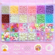 SM088 Set - DIY Beads Set Aesthetic - 1 Set DIY Beads - Beads 1 Complete Box Set - (BONUS Elastic Th