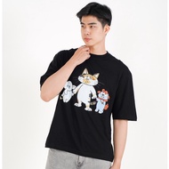 BerryBull Oversize T-shirt - Kitty with Bestie | Men's Oversized T-Shirt PremiumWanita