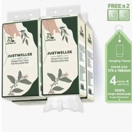 【4Packs】 DWY Hanging Tissue 1280 Sheets 4 Ply Large Flushable (175mm x 156mm)