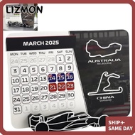 LIZMON 2025 Racing Calendar, Formula 1 With F1 Car Stand F1 Race Schedule Calendar, Practical 7.0" x