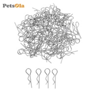 [PETSOLA] RC Accessories 1/10 Medium RC Car/Truck/Buggy Metal Body Clips - 100 Pieces 100pcs-Silver