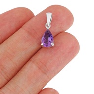 จี้เงินแท้ 925 พลอยอเมทิสต์ Amethyst น้ำหนัก 5.63 กะรัต  สวยไฟดีค่ะ