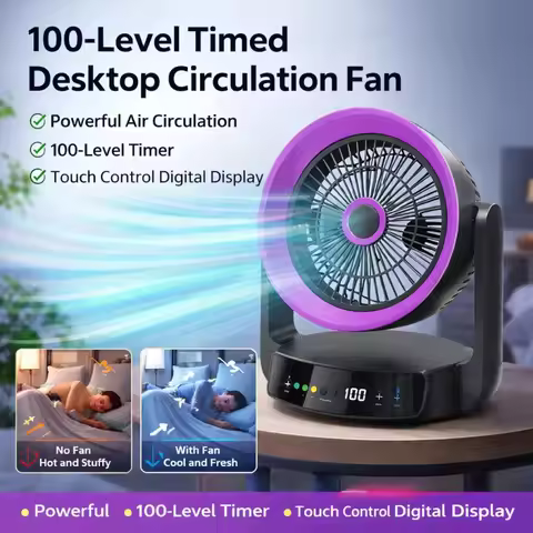 Desktop Circulating Fan Timable Desktop Fan Desktop Timable Circulating Fan