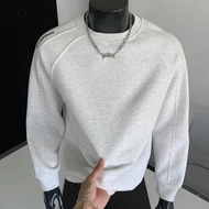 Men's Basic Unisex Loose Long-Sleeved Sweatshirt Thick Soft Fleece Keep Warm Korean Style Autumn Win