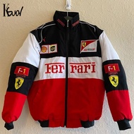 F1 Ferrari Jacket For Women Red Vintage Racing Unisex Jacket Bomber Moto Couple Varsity Jackets Man