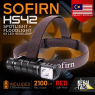 SOFIRN HS42 - 2100 Lumen Headlamp 6 LED with Red Light Spotlight & Floodlight - Ready Stock in MALAY