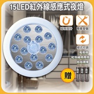 15 LED 紅外線感應燈 電池式