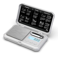 Skala Elektronik Mudah Alih Terlaris Baru Skala Gram Pembakar Mini Skala Barang Kemas 0.01g Kotak Al
