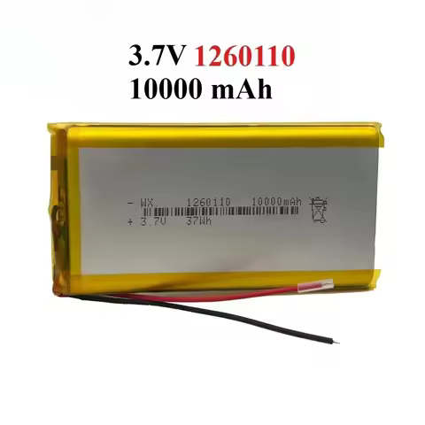 3.7V 10000mAh 1260110 Polymer Lithium Battery/lithium Ion Battery with Protection Board for Power Ba